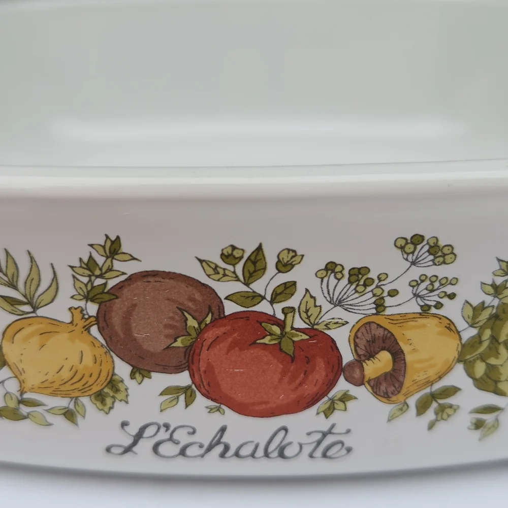 Vintage Corningware Spice of Life L'Echalote 1 Quart Casserole Dish A-1-B